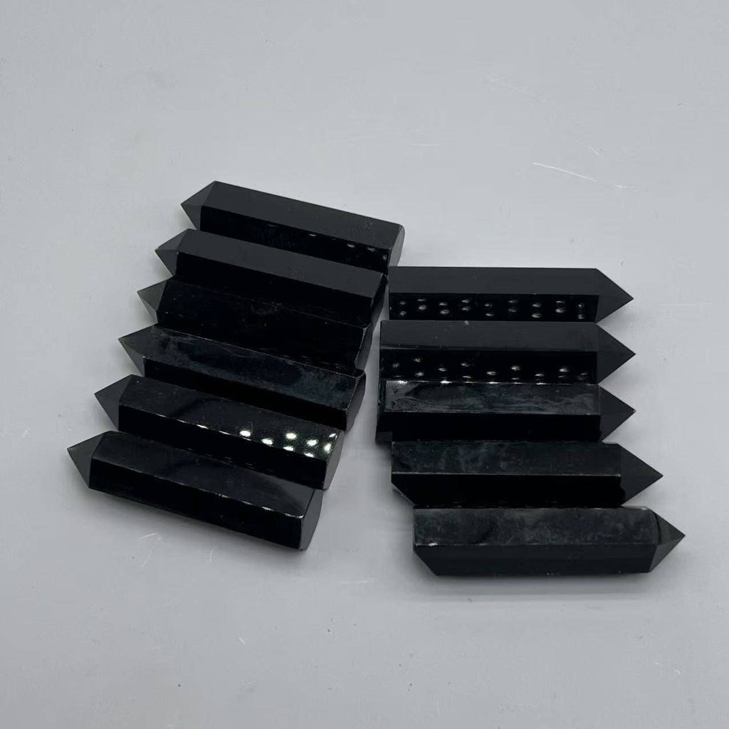 Obsidian Tower 2.5–3" - – Natural Polished Crystal Point