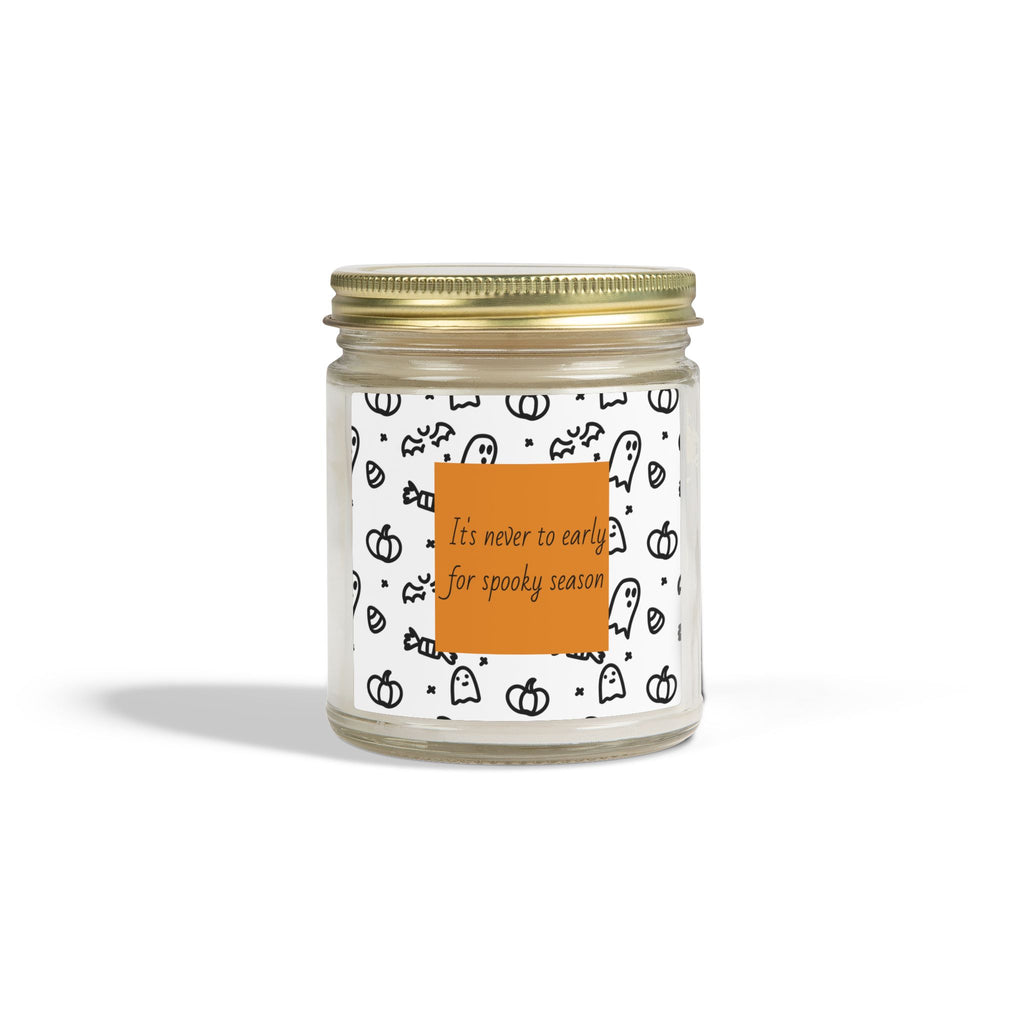 Halloween Coconut Apricot Scented Candle (4oz, 9oz) — "It’s Never Too Early for Spooky Season"