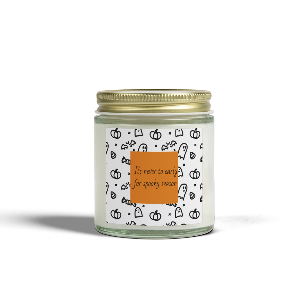 Halloween Coconut Apricot Scented Candle (4oz, 9oz) — "It’s Never Too Early for Spooky Season"