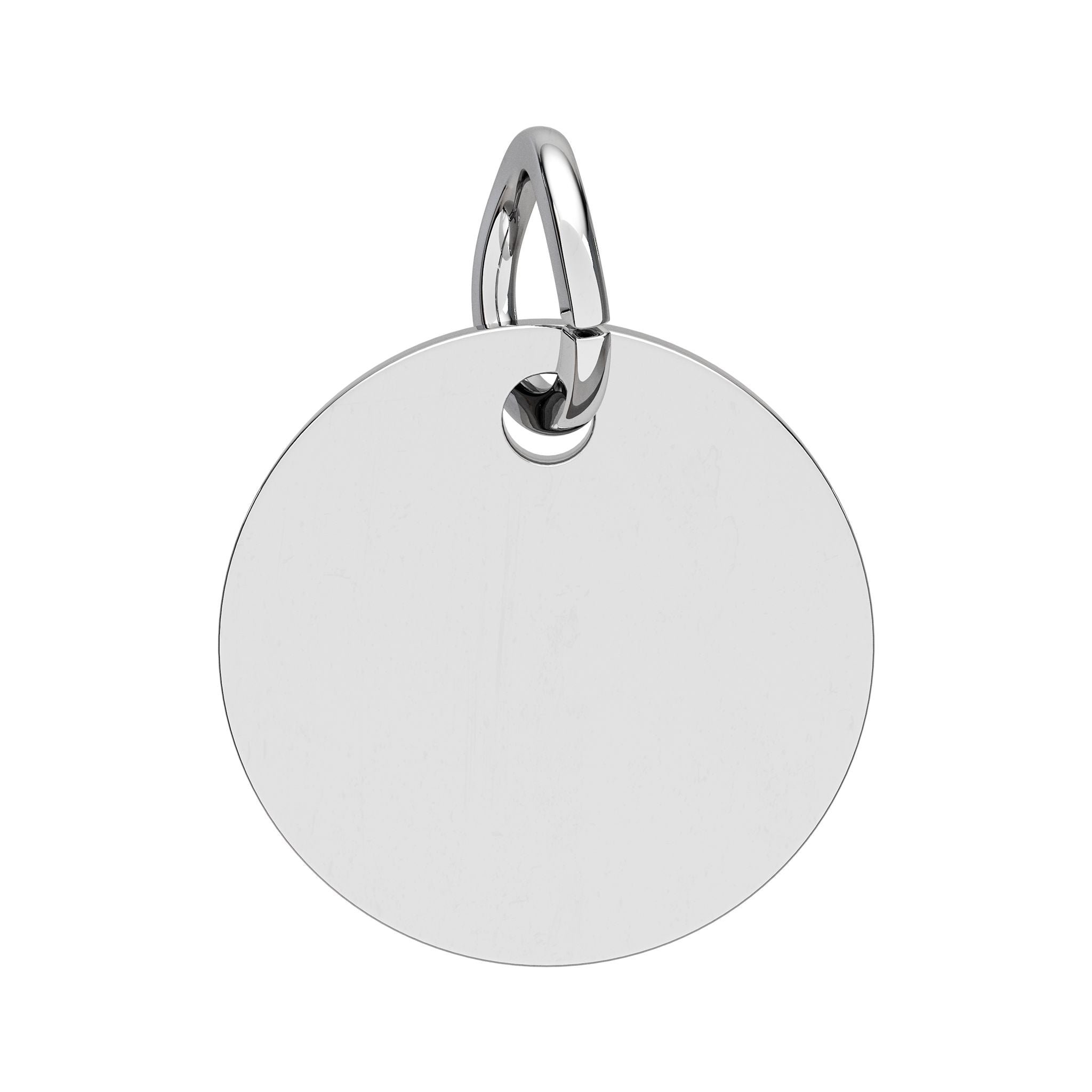 Triple Moon Birthstone Circle Charm — Engraved Zodiac/Occasion Pendant