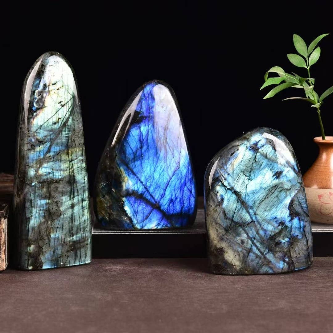 Premium Flash Labradorite Freeform Crystal, 1-2 LB Natural