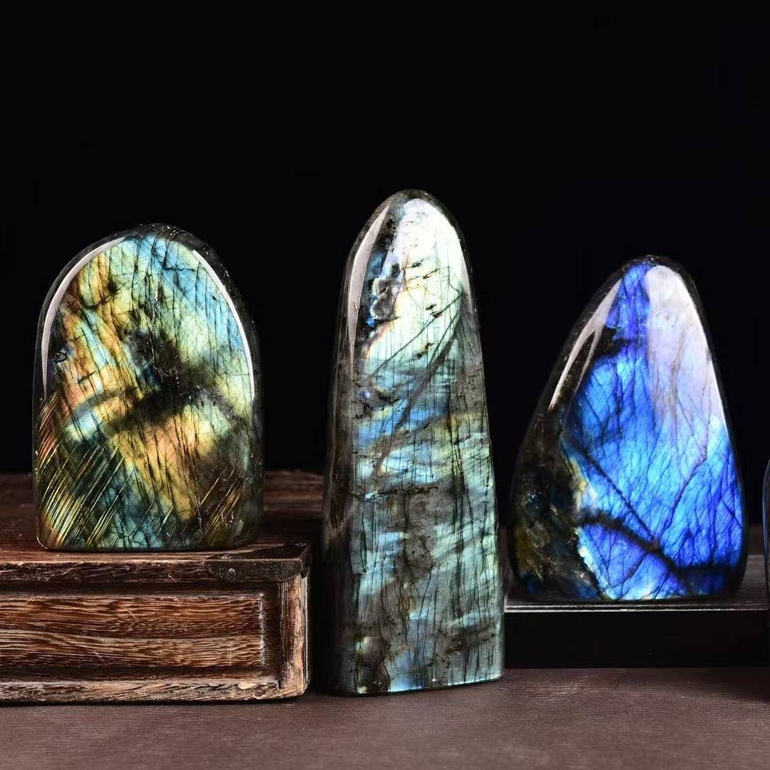 Premium Flash Labradorite Freeform Crystal, 1-2 LB Natural