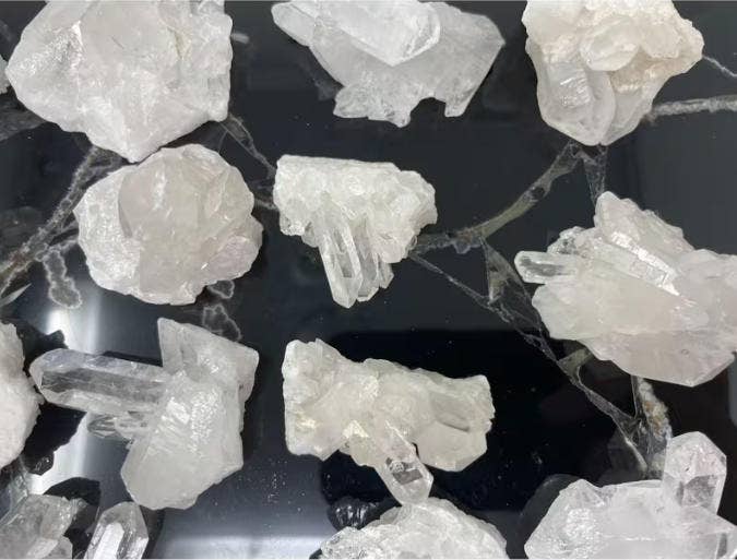 Natural Clear Quartz Clusters (1–2") – 10 Pieces