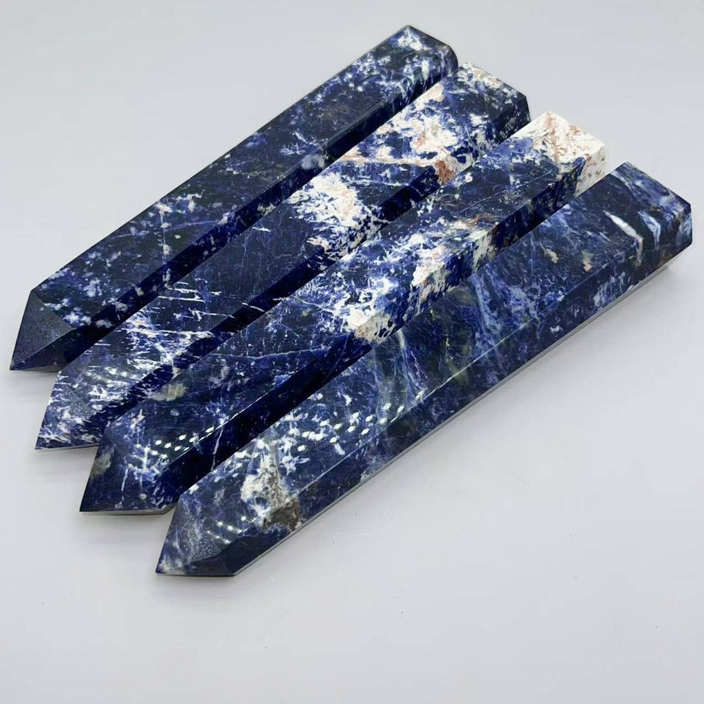 Natural Sodalite Tower – 6"-10" Tall Blue Decorative Crystal: Large