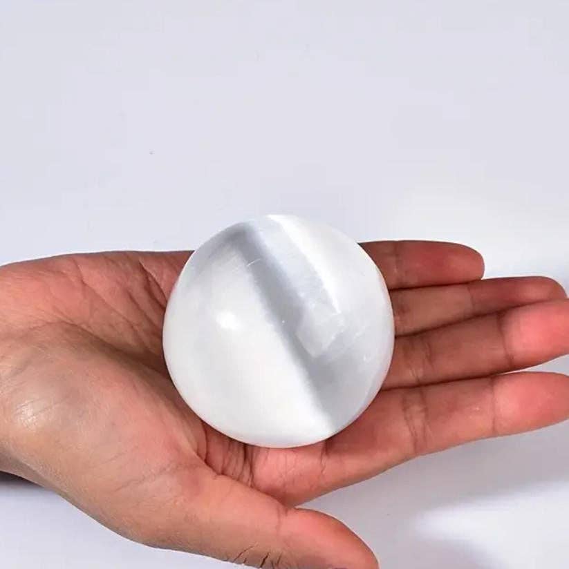 Selenite Sphere Natural 3.5-4"