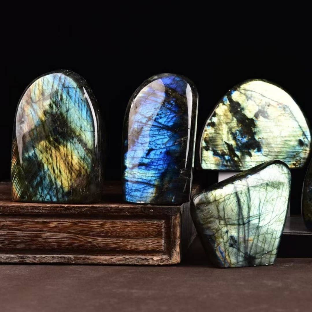 Premium Flash Labradorite Freeform Crystal, 1-2 LB Natural