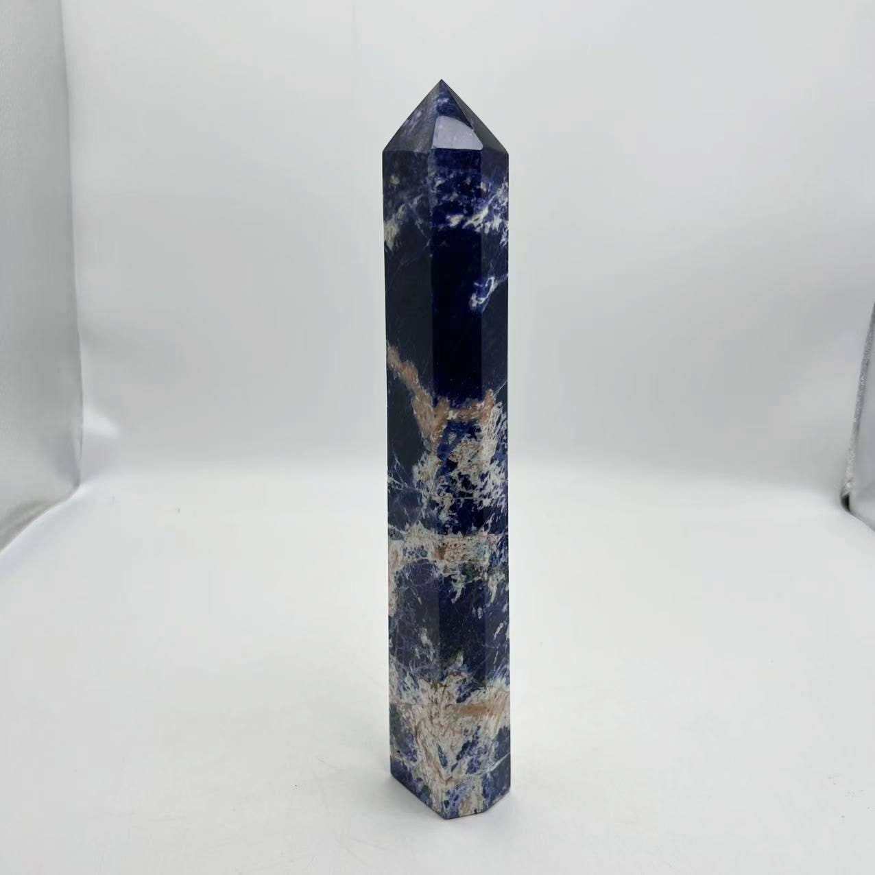 Natural Sodalite Tower – 6"-10" Tall Blue Decorative Crystal: Large