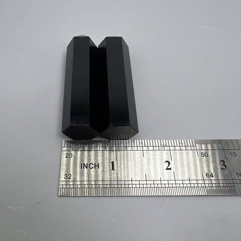 Obsidian Tower 2.5–3" - – Natural Polished Crystal Point