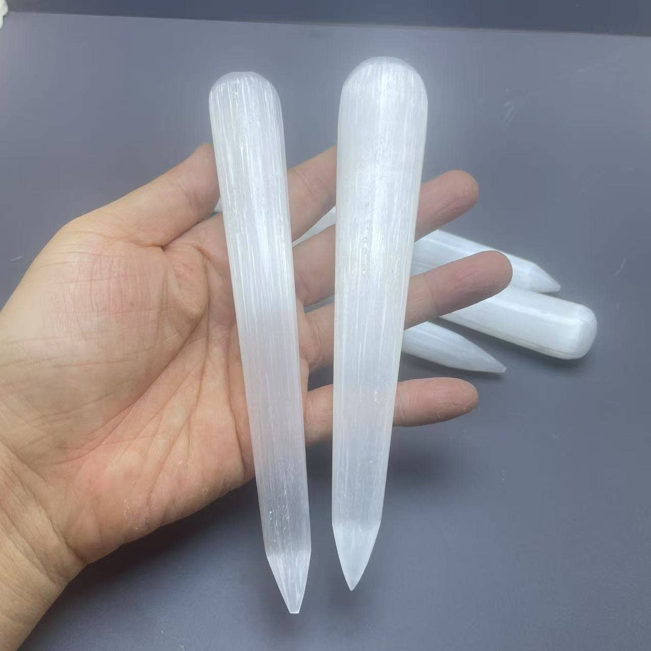 Selenite Conical Wand 5.5-6"