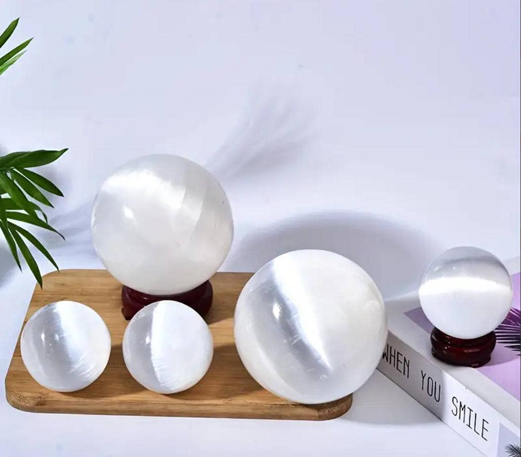 Selenite Sphere Natural 3.5-4"