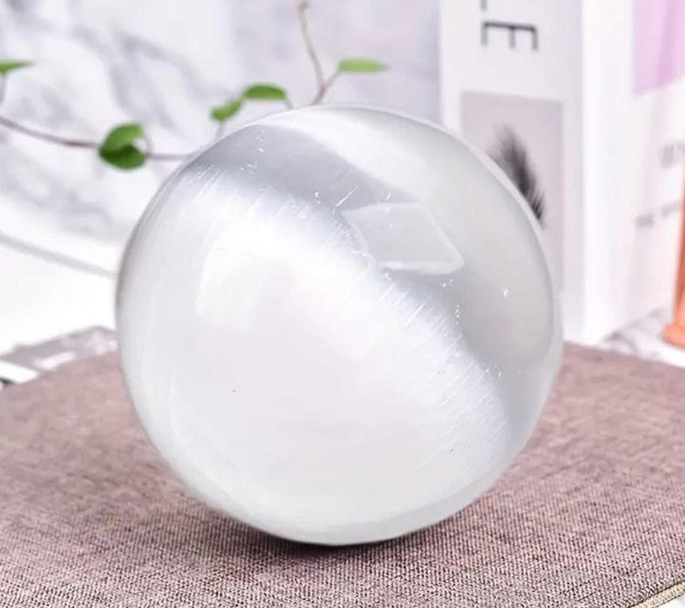 Selenite Sphere Natural 3.5-4"