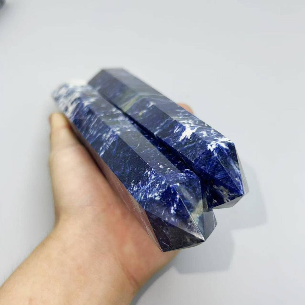 Natural Sodalite Tower – 6"-10" Tall Blue Decorative Crystal: Large